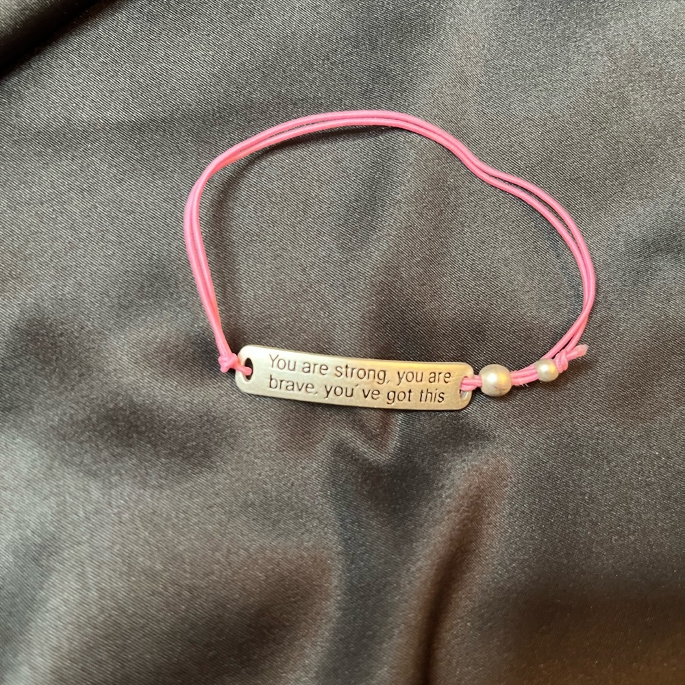 1 for $5 or 2 for $8🎈inspirational You are Strong💪 Adjustable, pink bracelet.NWT